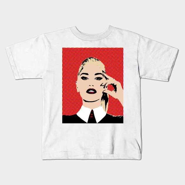 gwen stefani style pop art Kids T-Shirt by soundofpopart